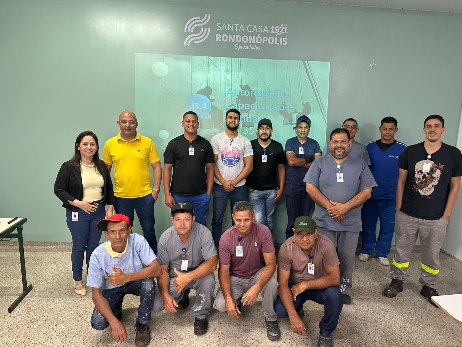Treinamento NR-35 da Poli Med na Santa Casa de Rondonópolis